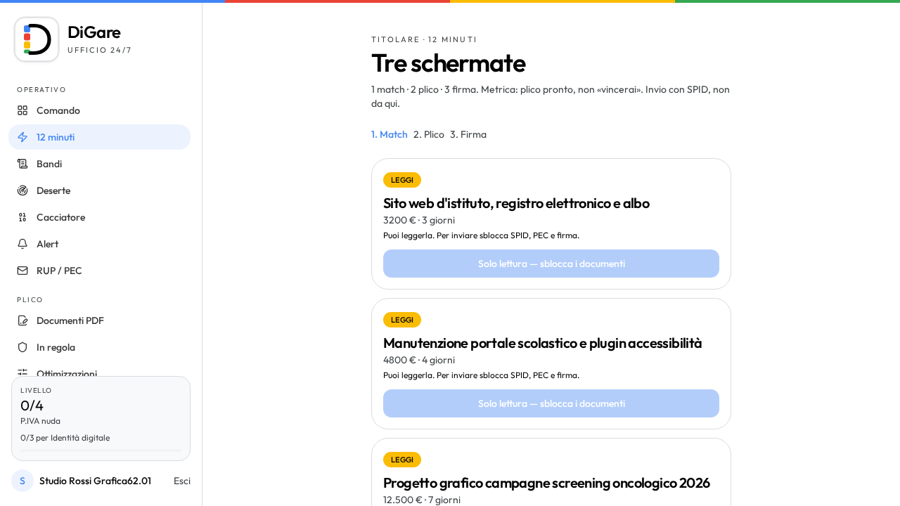 Sprint 12 minuti DiGare